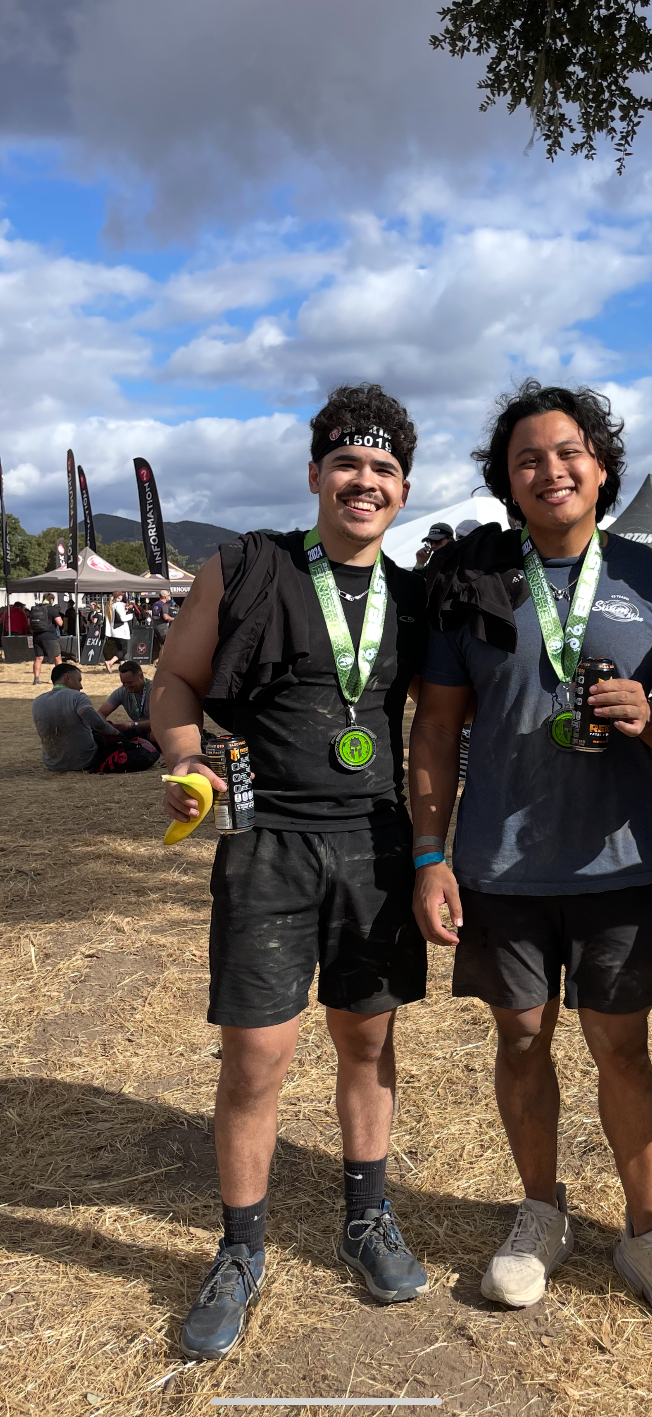 Griffin McIntyre at the Spartan Race finish line